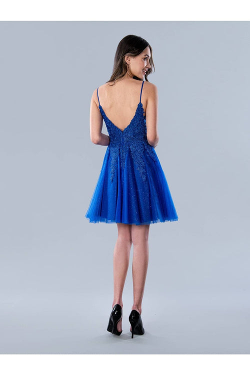 Stella Couture 22772 Royal Blue Short Homecoming Dress