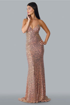 Stella Couture 23130 Sexy Strapless Long Evening Gown