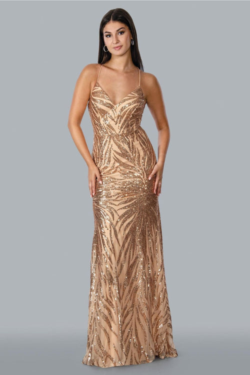 Stella Couture 23138 Sexy Fitted Long Prom Dress