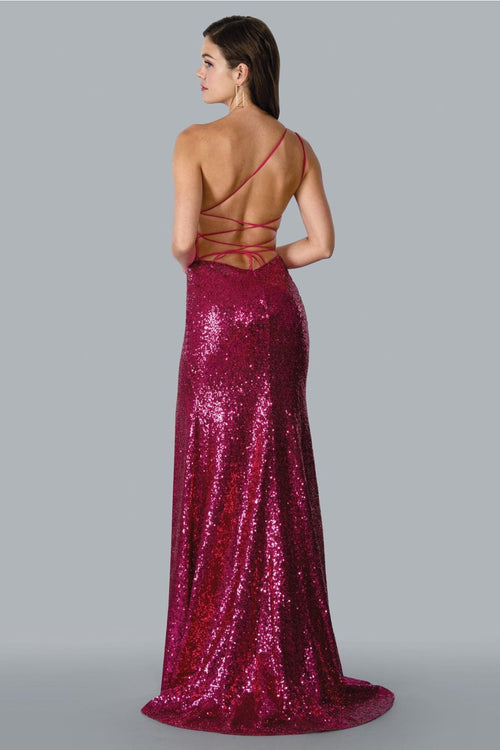 Stella Couture 23153 Sexy Long One Shoulder Prom Dress