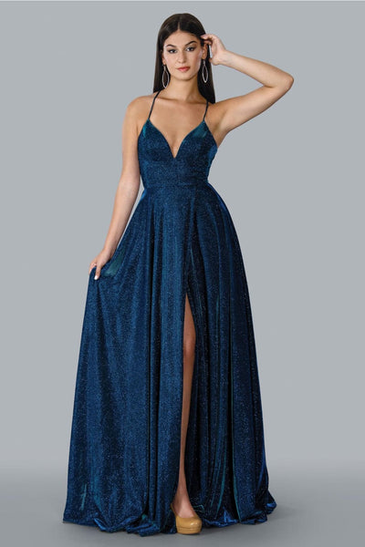 Stella Couture 23169 Long Spaghetti Strap Evening Gown - Prom Dresses