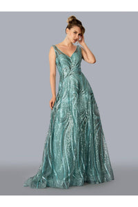 Stella Couture 23315 Long A-line Sleeveless Evening Gown