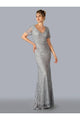 Stella Couture 23325 Long Formal Evening Gown Silver