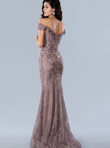 Stella Couture 23357 Off Shoulder Rose Plus Size Mother of Bride Gown