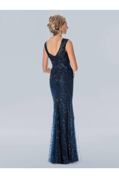 Formal Dresses Long Formal Overskirt Prom Dress Navy