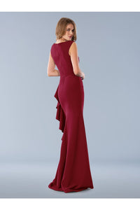 Formal Dresses Long Formal Ruffle Prom Dress Burgundy