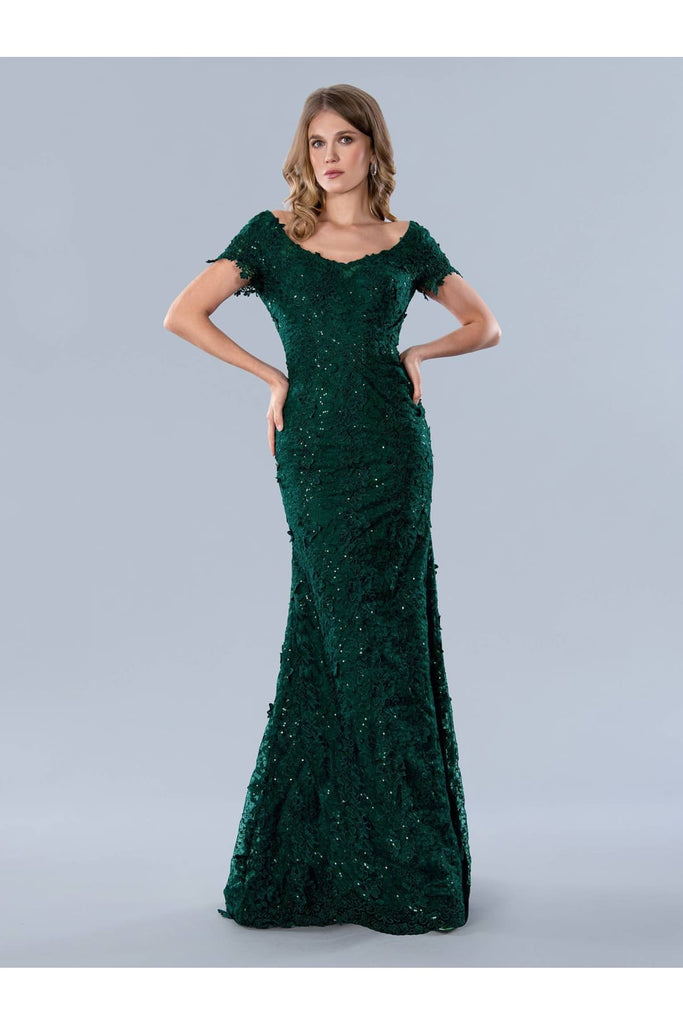 Mother of the Bride Dresses Long Mother of the Bride Beaded Formal Dress Green