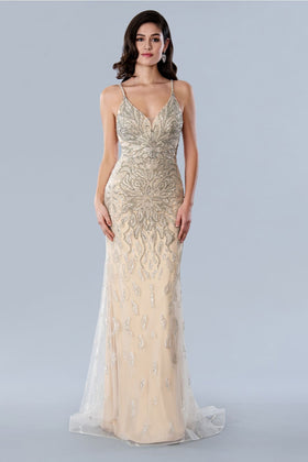 Stella Couture 23368 Long Formal Beaded Prom Dress