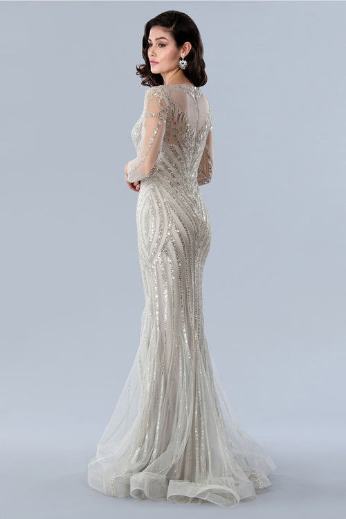 Stella Couture 23369 Long Sleeve Formal Sequin Prom Dress - Formal Dresses