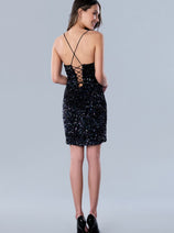 Stella Couture 23712 Formal Homecoming Sequin Cocktail Mini Dress
