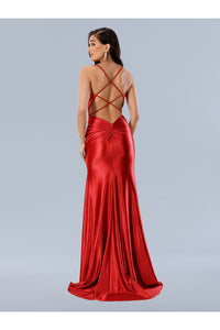 Prom Dresses Prom Pleated Long Formal Dress Red