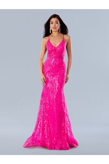 Prom Dresses Sequin Formal Long Prom Dress Fuchsia
