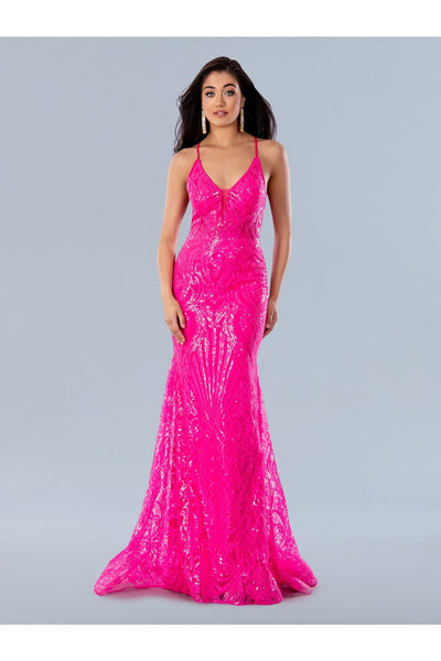 Prom Dresses Sequin Formal Long Prom Dress Fuchsia