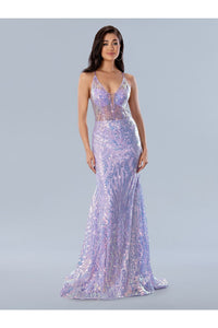 Prom Dresses Sequin Formal Long Prom Dress Lilac