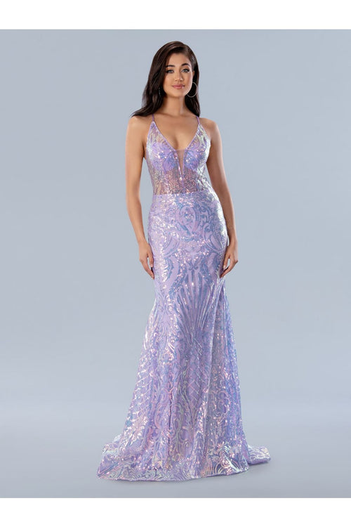 Prom Dresses Sequin Formal Long Prom Dress Lilac