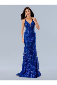 Prom Dresses Sequin Formal Long Prom Dress Royal