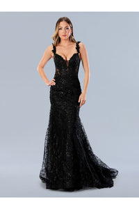 Prom Dresses Beaded Formal Long Prom Dress Black