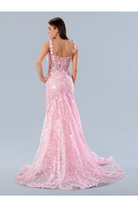 Prom Dresses Beaded Formal Long Prom Dress Pink