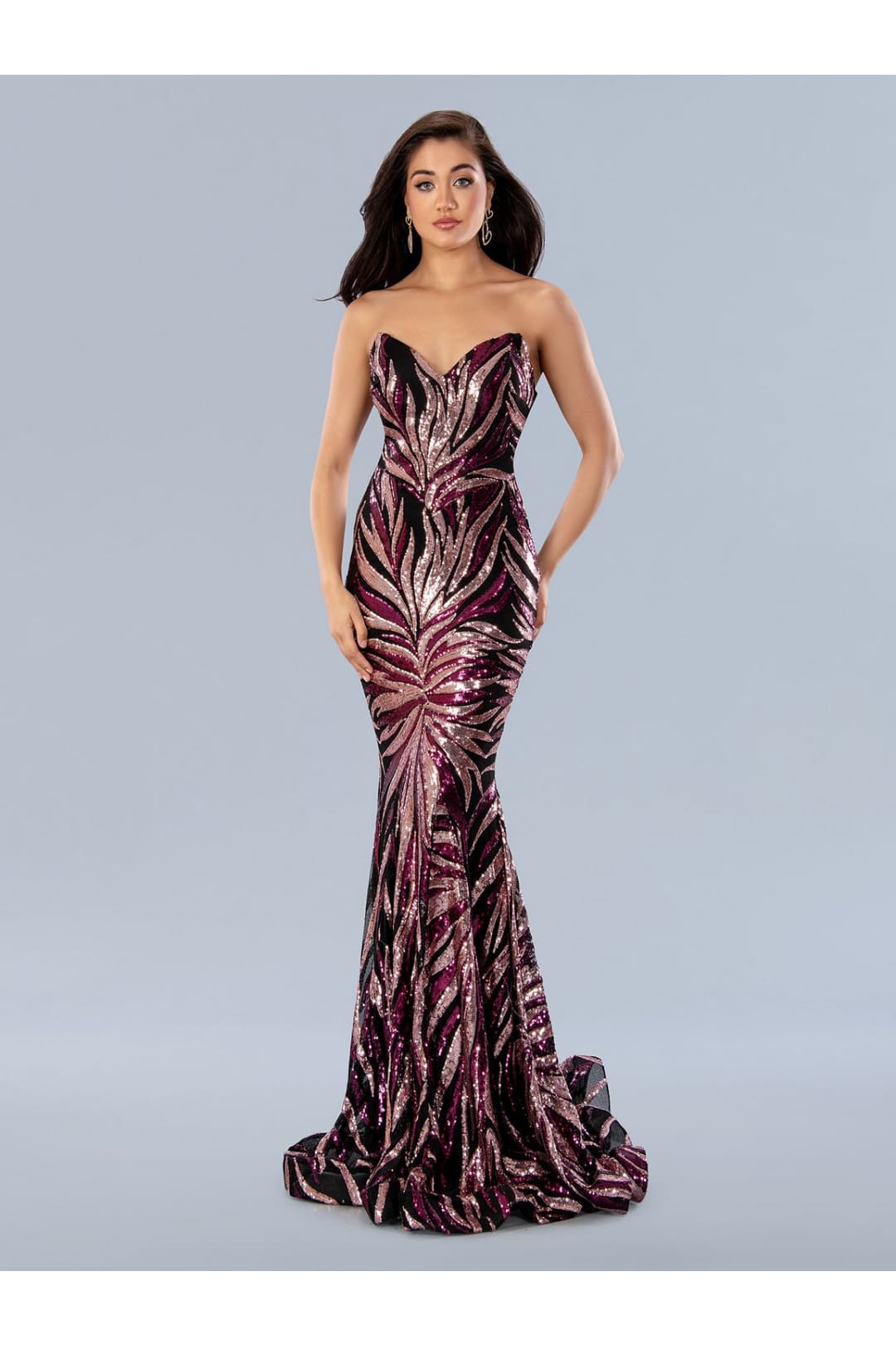 Prom Dresses Long Prom Sequin Formal Dress Plum