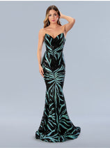 Stella Couture 24134 Long Prom Sequin Formal Dress