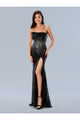 Prom Dresses Sequin Prom Long Fitted Formal Dress Black