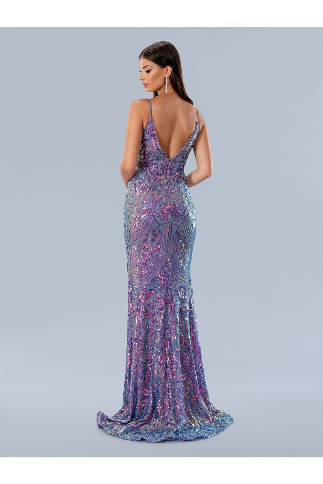 Stella Couture 24160 Fitted Prom Long Sequin Formal Dress - Prom Dresses
