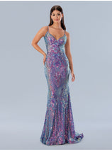 Stella Couture 24160 Fitted Prom Long Sequin Formal Dress