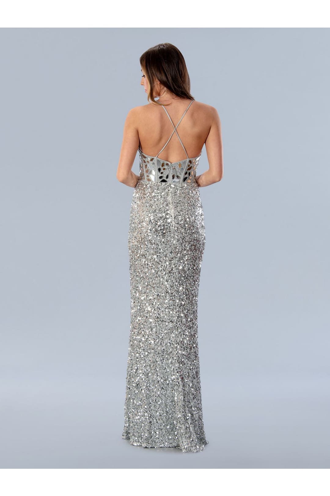 Stella Couture 24161 Sequin Formal Long Mirror Beaded Prom Dress - Prom Dresses