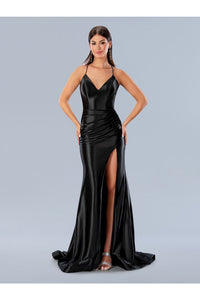 Prom Dresses Fitted Prom Long Formal Dress Black