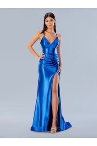 Prom Dresses Fitted Prom Long Formal Dress Royal
