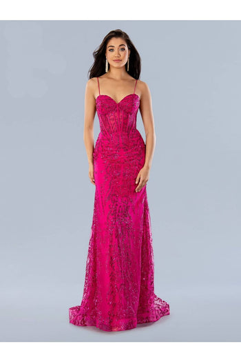Prom Dresses Long Beaded Formal Prom Dress Fuchsia