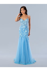 Prom Dresses Long Formal Prom Glitter Dress Blue