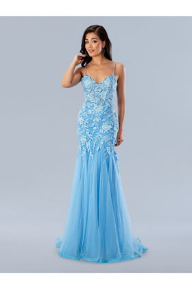 Stella Couture 24175 Long Formal Prom Glitter Dress