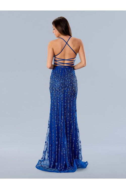 Stella Couture 24189 Formal Long Prom Floral Sequin Dress - Prom Dresses