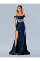 Prom Dresses Long Formal Prom Beaded Dress Navy