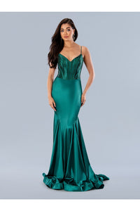 Prom Dresses Formal Long Prom Fitted Dress Green
