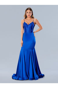 Prom Dresses Formal Long Prom Fitted Dress Royal