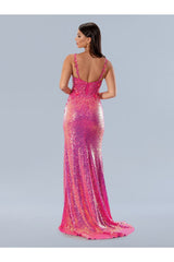 Stella Couture 24200 Floral Applique Formal Long Sequin Prom Dress - Prom Dresses
