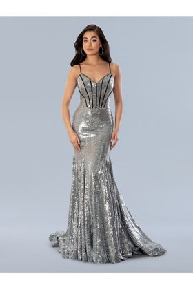 Stella Couture 24202 Long Formal Sequin Prom Dress