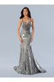 Prom Dresses Long Formal Sequin Prom Dress Silver