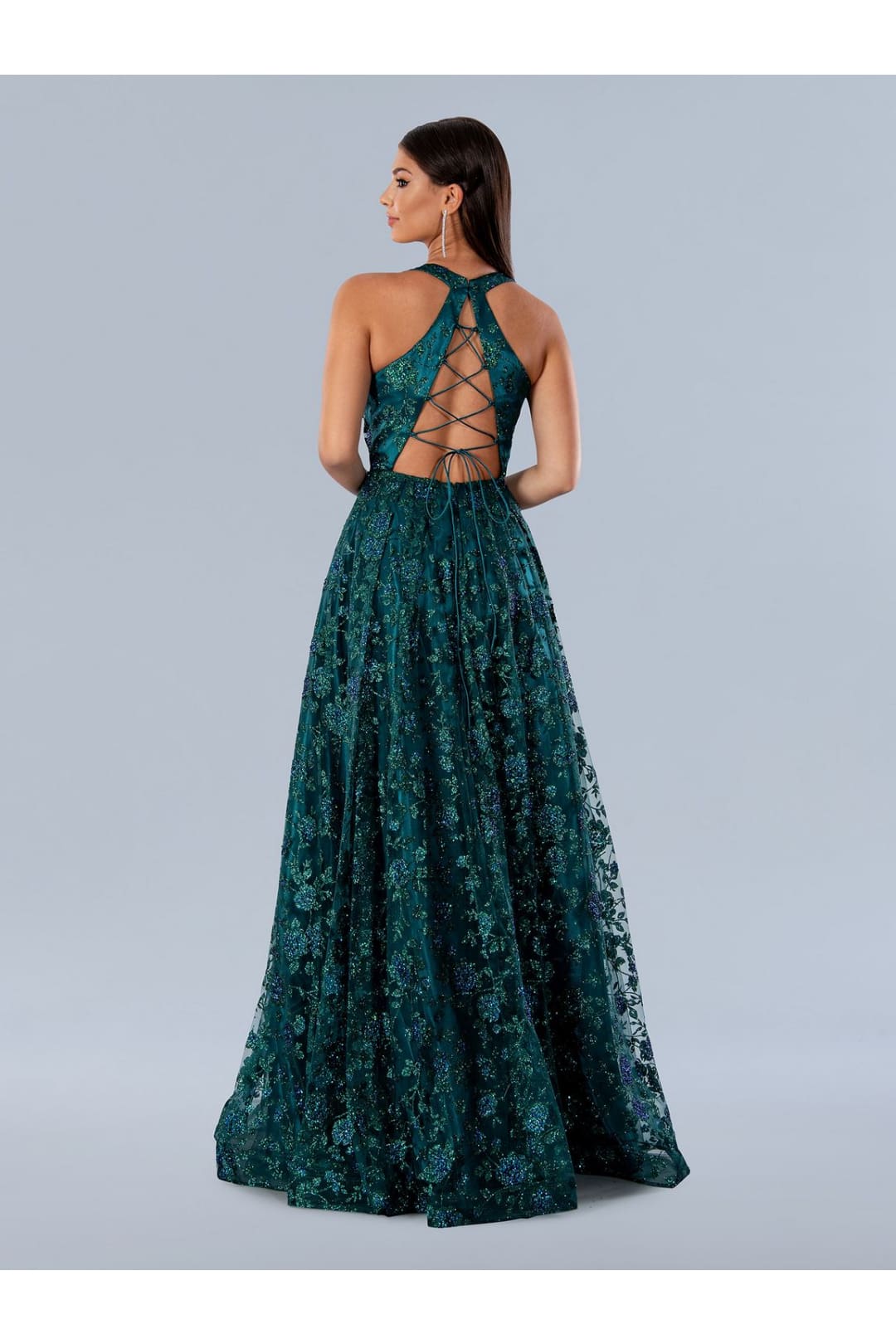 Stella Couture 24207 Floral Sequin Long Formal Prom Dress - Prom Dresses