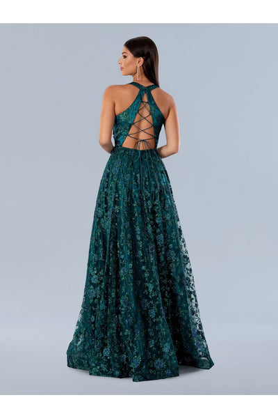 Stella Couture 24207 Floral Sequin Long Formal Prom Dress - Prom Dresses