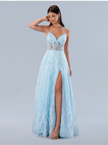 Stella Couture 24221 Long Formal Prom Sequin Dress
