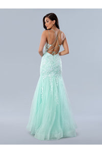 Stella Couture 24229 Long Formal Prom Glitter Dress - Prom Dresses