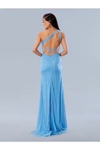 Stella Couture 24246 Glitter Prom Long Formal Ruffle Dress - Prom Dresses