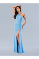 Prom Dresses Glitter Prom Long Formal Ruffle Dress Blue