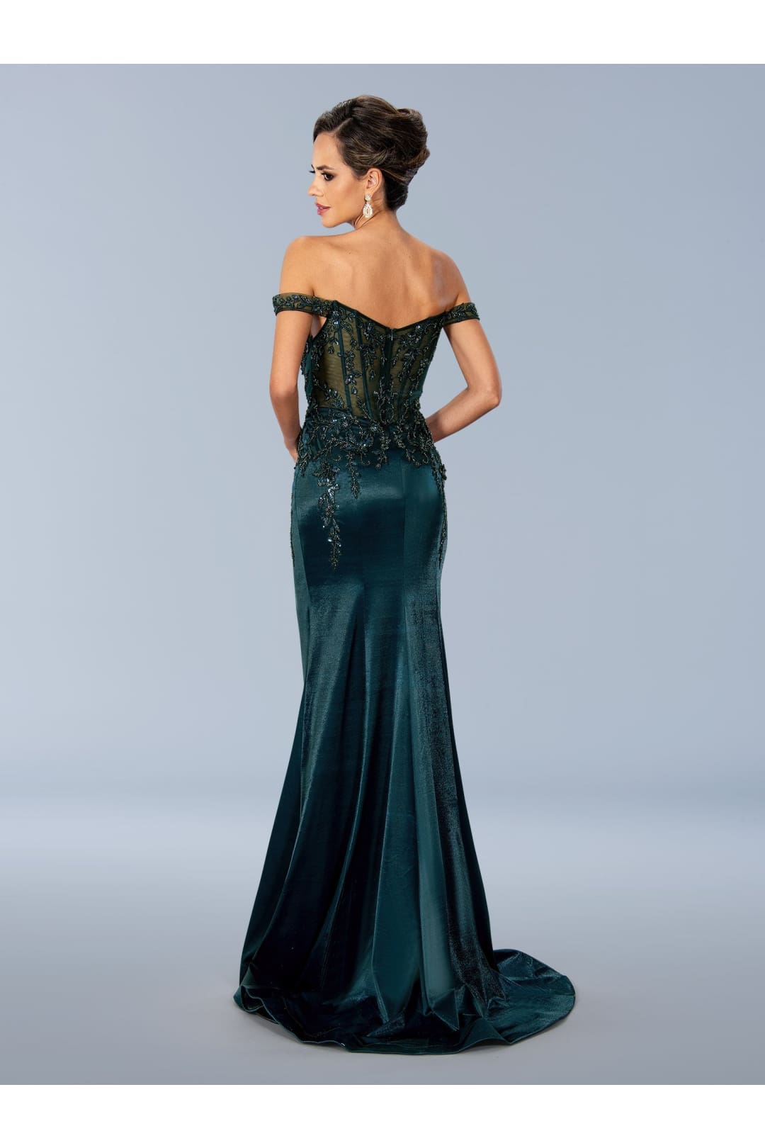 Formal Dresses Long Formal Floral Beaded Prom Dress Teal