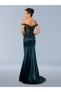Formal Dresses Long Formal Floral Beaded Prom Dress Teal