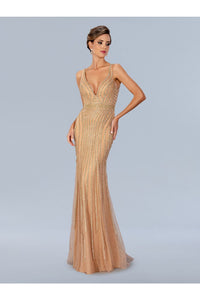 Formal Dresses Formal Long Prom Glitter Dress Gold