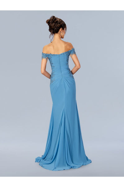 Stella Couture 24319 Long Formal Pleated Mother of the Bride Dress - Mother of the Bride Dresses